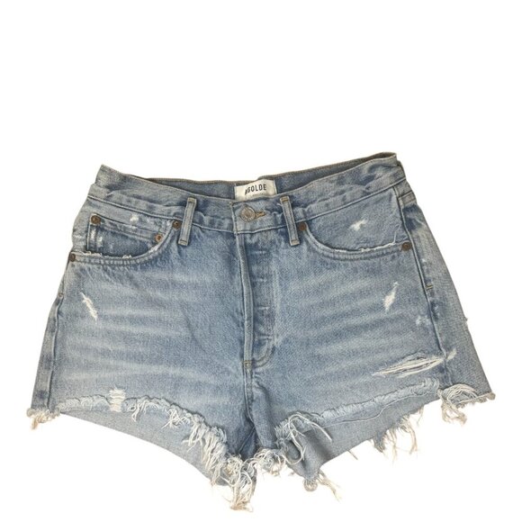 Agolde Parker Vintage Cut Off Jean Shorts Size 26 In Swapmeet Wash Distressed - Picture 1 of 12